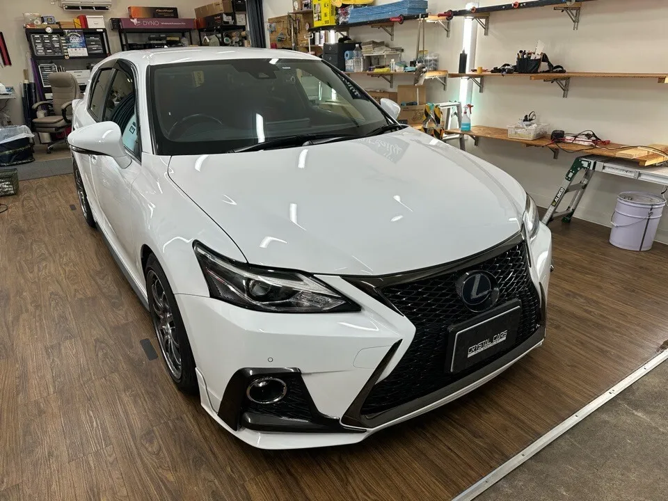 レクサス CT200 ボディコーティング・フロント3面ゴーストフィルム・ヘッドライトPPF施工