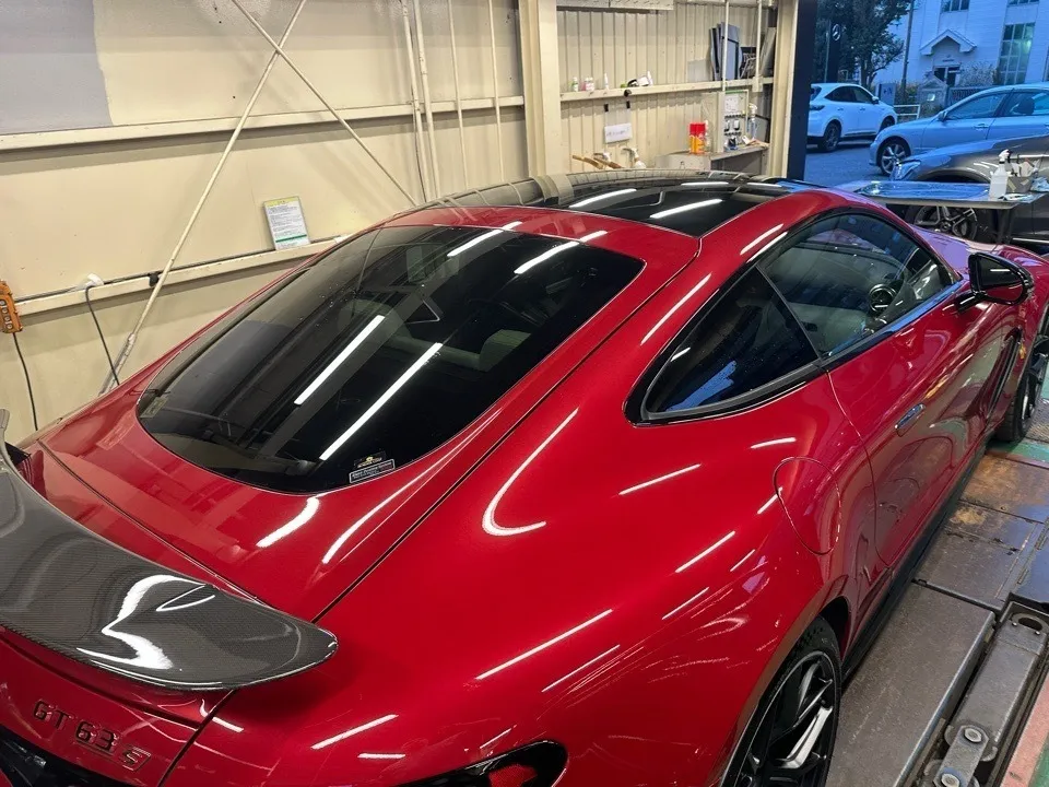 メルセデスベンツ AMG-GT リア3面フィルム施工