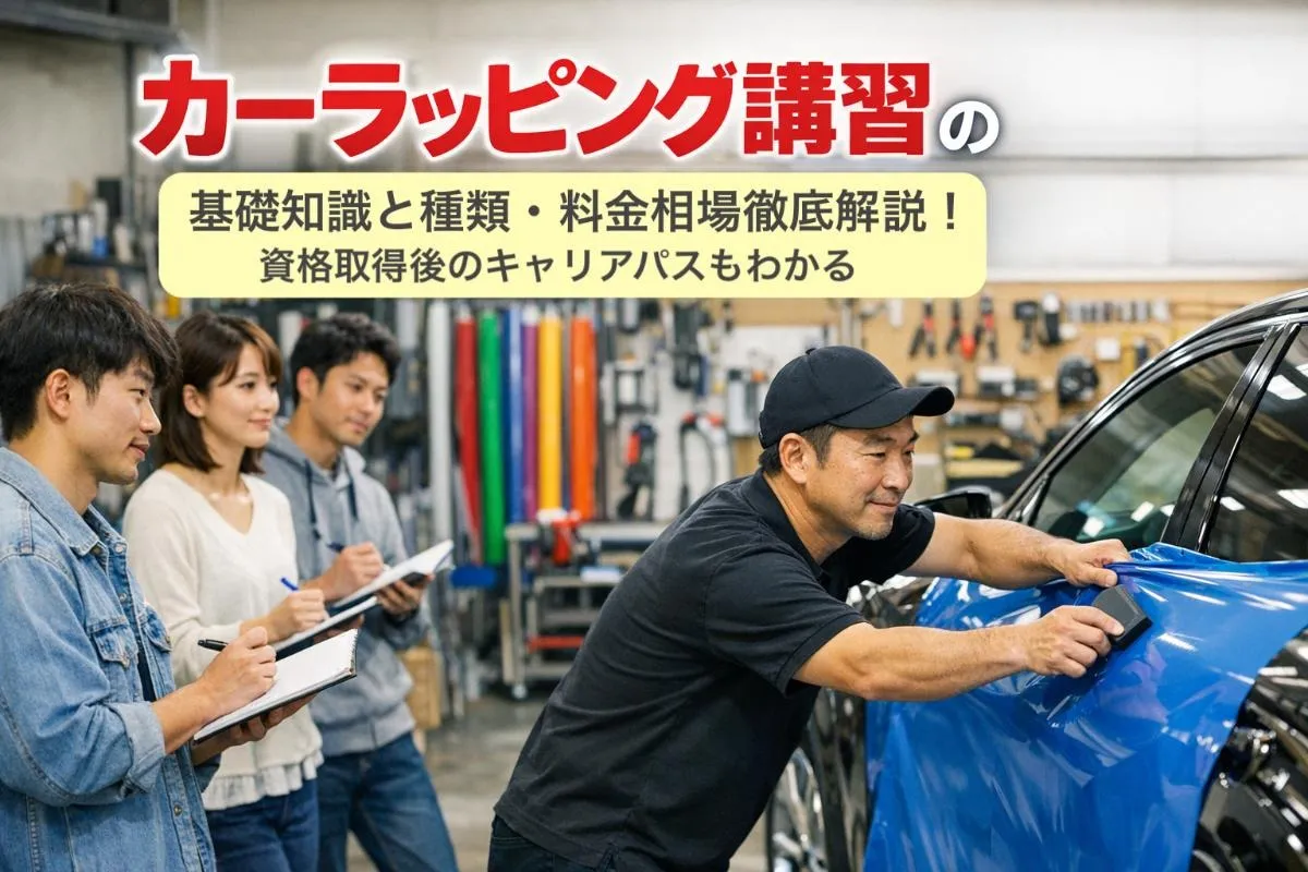 カーラッピング講習の基礎知識と種類・料金相場徹底解説！資格取得後のキャリアパスもわかる